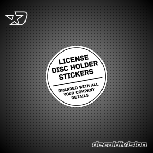 License Disc Holder Stickers